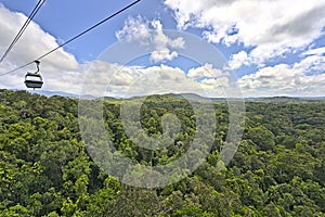 Kuranda rainforest and scenic funicular above a river