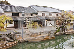 Kurashiki Bikan historical quarter. a famous tourist spot in Kurashiki, Okayama, Japan