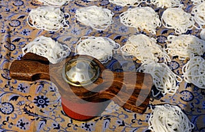 Kurdai or kurawadi, Kurdai or Kurdayi or Kurdayee is a snack akin to papads.