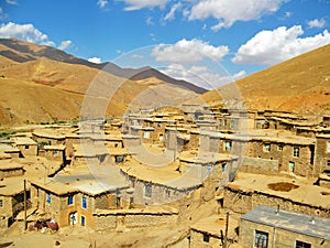 Kurdish village in Kurdistan Province of Iran , Zagros mountains