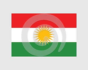 Kurdistan Region Flag. Kurd Kurdish Kurdistani Banner. Autonomous Region of Iraq, Icon Sign Symbol Clipart EPS Vector Illustration