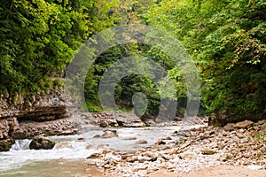 Kurdzhips River is in Guamskoe Gorge, Russia