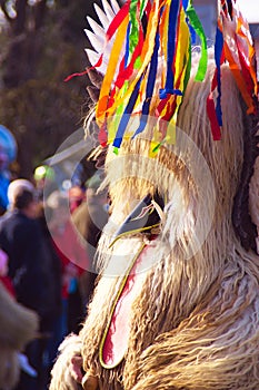 Kurent On Carnival Parade 2023, Videm near Ptuj, slovenia