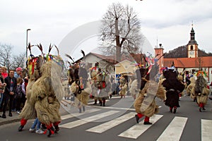 Kurenti In Videm Near Ptuj, Slovenia