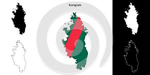 Kurigram outline map