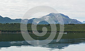 Kurile Lake is caldera and crater lake in Eastern Volcanic Zone of Kamchatka photo