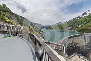 Kurobe Daiyon Dam in Tateyama Kurobe Alpine