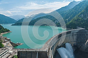 Kurobe Dam with Rainbow