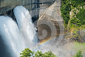 Kurobe Dam at Toyama, Japan.