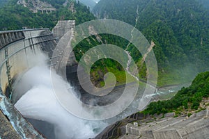 Kurobe dam in Toyama, Japan