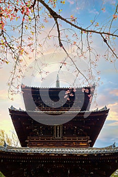 Kurodani temple in Kyoto, Japan