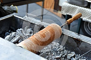 Kurtos kalacs, the typical sweet of Budapest