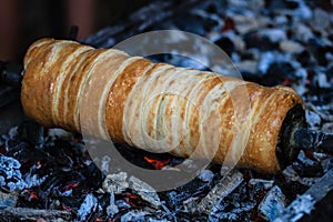 Kurtos Kolacs (KÃ¼rtÅ‘skalÃ¡cs). Traditional Hungarian cake, baked with sugar, honey and nuts