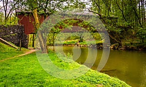 Kurtz's Mill Covered Bridge in Lancaster County Central Park, Pe