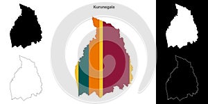 Kurunegala outline map