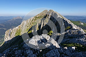 Kurutzeta mountain and surrounding area in Urkiola natural park in the Basque Country Spain