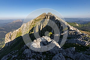 Kurutzeta mountain and surrounding area in Urkiola natural park in the Basque Country Spain