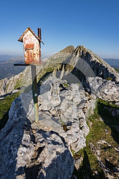 Kurutzeta mountain and surrounding area in Urkiola natural park in the Basque Country Spain