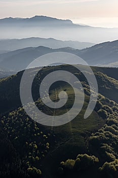 Kurutzeta mountain and surrounding area in Urkiola natural park in the Basque Country Spain