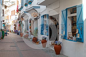 Trade touristic street in the centre of Kusadasi