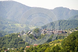 Kusturica Drvengrad in the mountains of Serbia