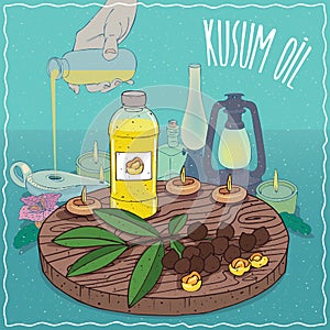 Kusum oil used as fuel for oil lamp