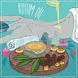 Kusum oil used for body massage