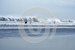 Kuta beach surf bali big waves background photo