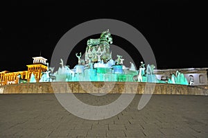 Kutaisi fountain at night photo
