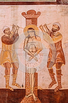 Kutaisi, Georgia. Medieval Frescoes In Gelati Monastery