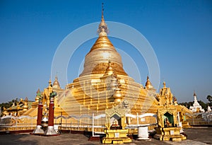 Kuthodaw gilded Pagoda in Mandalay