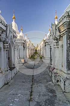 Kuthodaw pagoda in Mandalay, Burma Myanmar