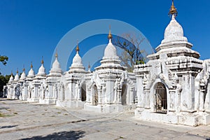 Kuthodaw Pagoda in Mandalay, Myanmar