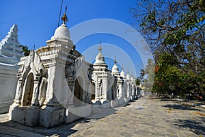 Kuthodaw Pagoda in Mandalay, Myanmar