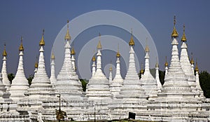 Kuthodaw Pagoda in Mandalay, Myanmar