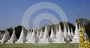 Kuthodaw Pagoda in Mandalay, Myanmar