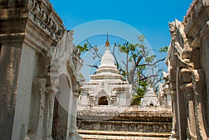 Kuthodaw Pagoda in Mandalay, Myanmar. Burma.