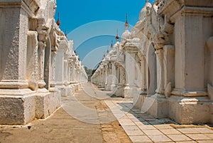 Kuthodaw Pagoda in Mandalay, Myanmar. Burma.