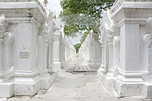 Kuthodaw temple at Mandalay city of Myanmar