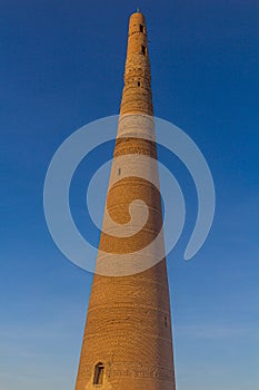 Kutlug Timur Minaret in the ancient Konye-Urgench, Turkmenista