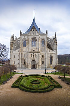 Kutna Hora with Saint Barbara`s Church that is a UNESCO world heritage site, Czech Republic