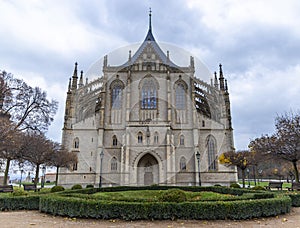 Kutna Hora with Saint Barbara`s Church that is a UNESCO world heritage site, Czech Republic