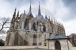 Kutna Hora with Saint Barbara`s Church that is a UNESCO world heritage site, Czech Republic