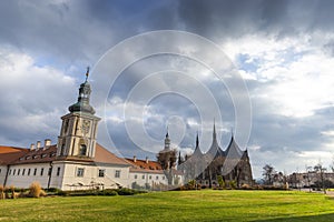 Kutna Hora with Saint Barbara`s Church that is a UNESCO world heritage site, Czech Republic