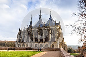 Kutna Hora with Saint Barbara`s Church that is a UNESCO world heritage site, Czech Republic