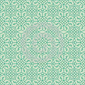 Kutupat moon star line symmetry seamless pattern