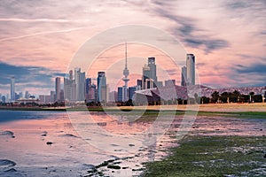 Kuwait city view during sunset