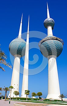 Kuwait city water towers