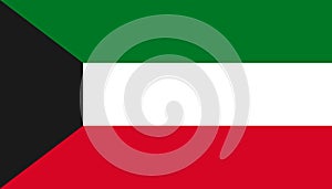 Kuwait flag icon in flat style. National sign vector illustration. Politic business concept