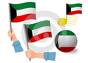 kuwait flag icon set